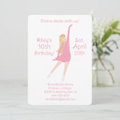Invitation Patineuse Artistique (Rose) (Debout devant)