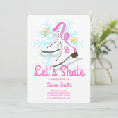 Invitation Patinons la fête du patinage sur glace (Debout devant)