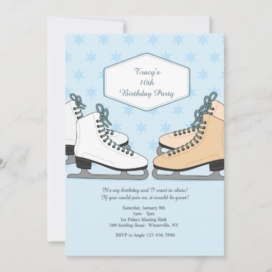 Invitation Patinons sur glace (Devant)