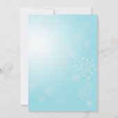 Invitation Patins à glace et flocons de neige Anniversaire (Dos)