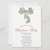 Invitation Patins à glace Fête de Noël de neige (Devant)