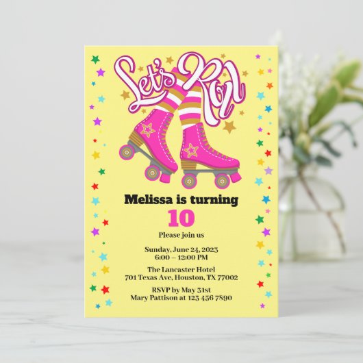 Invitation Patins à rouleaux, quel que soit l'âge (Debout devant)