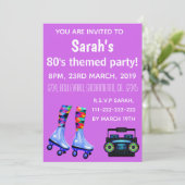Invitation Patins à roulettes et Boombox. Soirée 80's. (Debout devant)