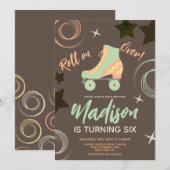 Invitation Patins à roulettes super Patins à roulettes fête d (Devant / Derrière)