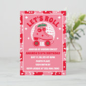 Invitation Patins de cerise | Patinage à roulettes Rétro Anni (Debout devant)