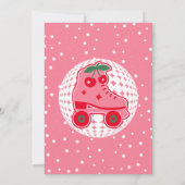 Invitation Patins de cerise | Patinage à roulettes Rétro Anni (Dos)