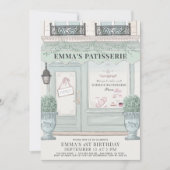 Invitation pâtisserie Paris Green 1er anniversaire (Devant)
