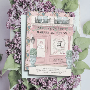 Invitation pâtisserie Paris Pink Boulangerie française