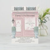 Invitation pâtisserie Paris Pink Fête des mariées (Debout devant)