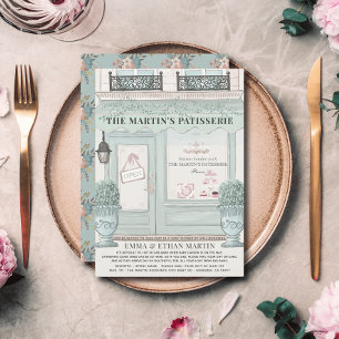 Invitation pâtisserie pâtisserie pâtisserie française Baby sh