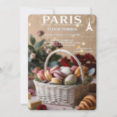 Invitation Pâtisseries de Paris Macarons Magazine Thème (Devant)