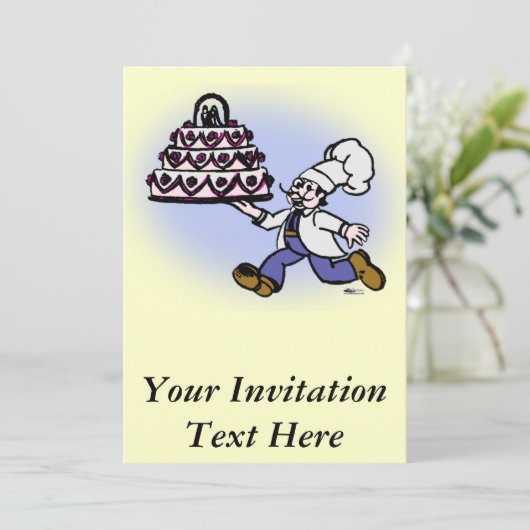 Invitation Pâtissier (Debout devant)