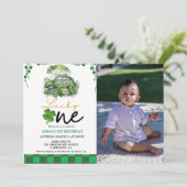 Invitation Patrick's Day Première fête d'anniversaire Lucky O (Debout devant)