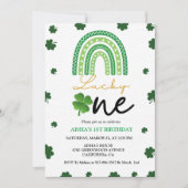 Invitation Patrick's Day Première fête d'anniversaire Lucky O (Devant)