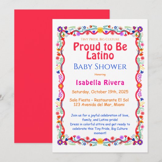 Invitation Patrimoine historique national | Baby shower (Devant / Derrière)