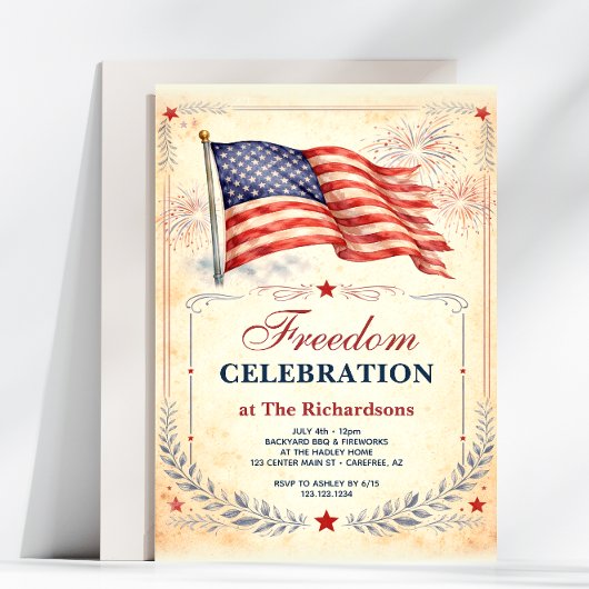 Invitation Patriotic America's 250th Freedom Celebration
