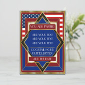 Invitation Patriotic Deco USA (Debout devant)