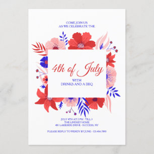 Invitation Patriotic Garden Party