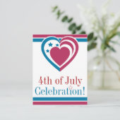 Invitation Patriotic Heart (Debout devant)