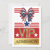 Invitation PATRIOTIC PARTY VIP Admission (Devant)