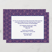 Invitation Patriotic Pinwheel (Devant / Derrière)