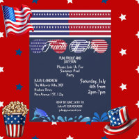 Patriotic Stars 4 juillet American Flag Pool Party