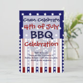 Invitation Patriotic Stars Stripes Ancre Motif marin (Debout devant)