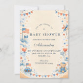 Invitation Patriotic Stars & Stripes Baby Shower (Devant)