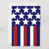 Invitation Patriotic Stars Stripes Freedom Drapeau 4 juillet (Dos)