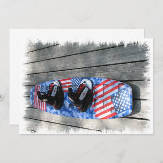 Invitation Patriotic Wakeboard (Devant / Derrière)