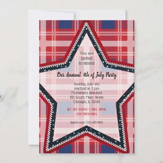 Invitation Patriotique (Devant)