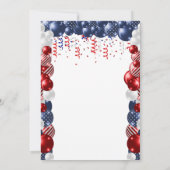 Invitation Patriotique 4 juillet BBQ (Dos)