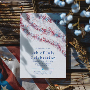Invitation Patriotique 4 Juillet Célébration Personnalisée