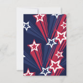 Invitation Patriotique 4 juillet Étoiles Rouge Blanc Et Bleu (Devant)