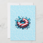 Invitation Patriotique 4 juillet Summer Pool Party (Dos)