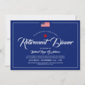 Invitation Patriotique Américain | Dîner de retraite à thème  (Devant)