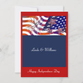 Invitation Patriotique Américain Drapeau Firecracker Annivers (Dos)