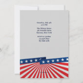 Invitation patriotique américaine de photo de (Dos)