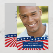 Invitation patriotique américaine de photo de (Devant / Derrière)