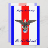 Invitation Patriotique Anniversaire (Devant / Derrière)