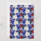 Invitation Patriotique Bleu Blanc Rouge Rose Anniversaire (Dos)