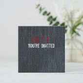 Invitation patriotique Blue Denim (Debout devant)