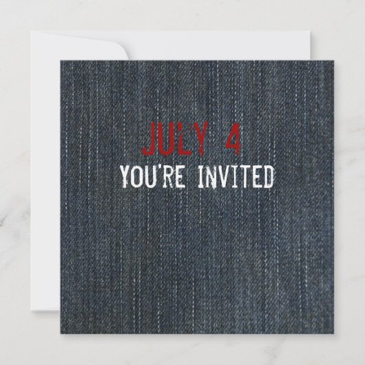 Invitation patriotique Blue Denim (Devant)