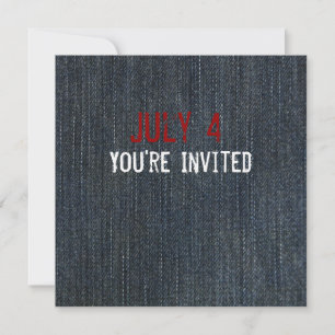 Invitation patriotique Blue Denim