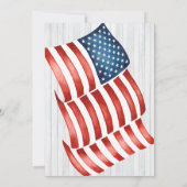 Invitation Patriotique Chili Cookoff Rustic Flag Fall Party (Dos)