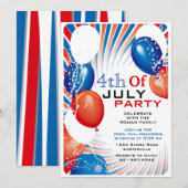 Invitation patriotique de ballons (Devant / Derrière)