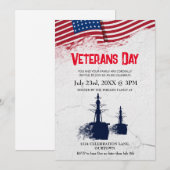 Invitation patriotique de la Journée des vétérans  (Devant / Derrière)