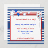 Invitation patriotique de partie de bannière (Devant / Derrière)