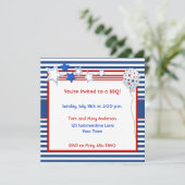 Invitation patriotique de partie de bannière (Debout devant)