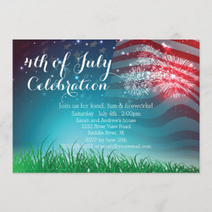 Invitation patriotique de partie de feux